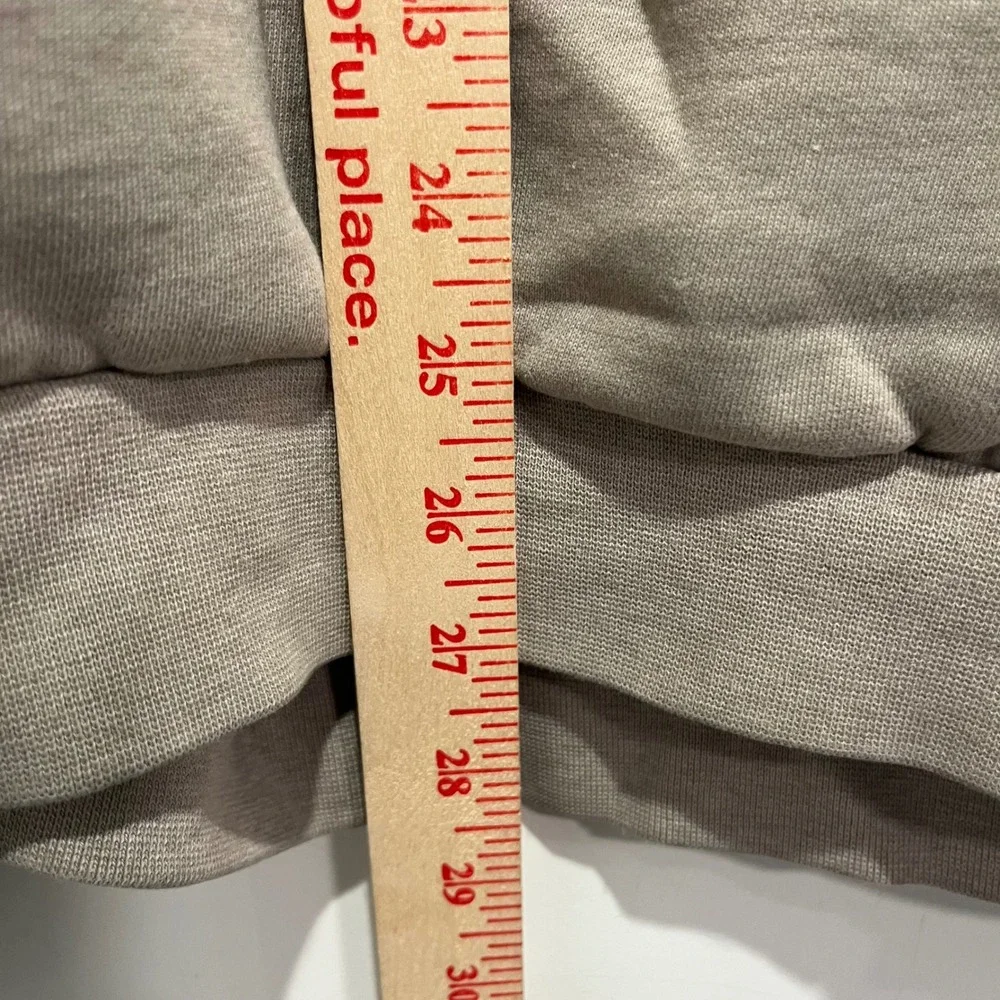 J.Crew Oarsman Medium Tall Pullover Hoodie Taupe Tan Fleece Sweatshirt